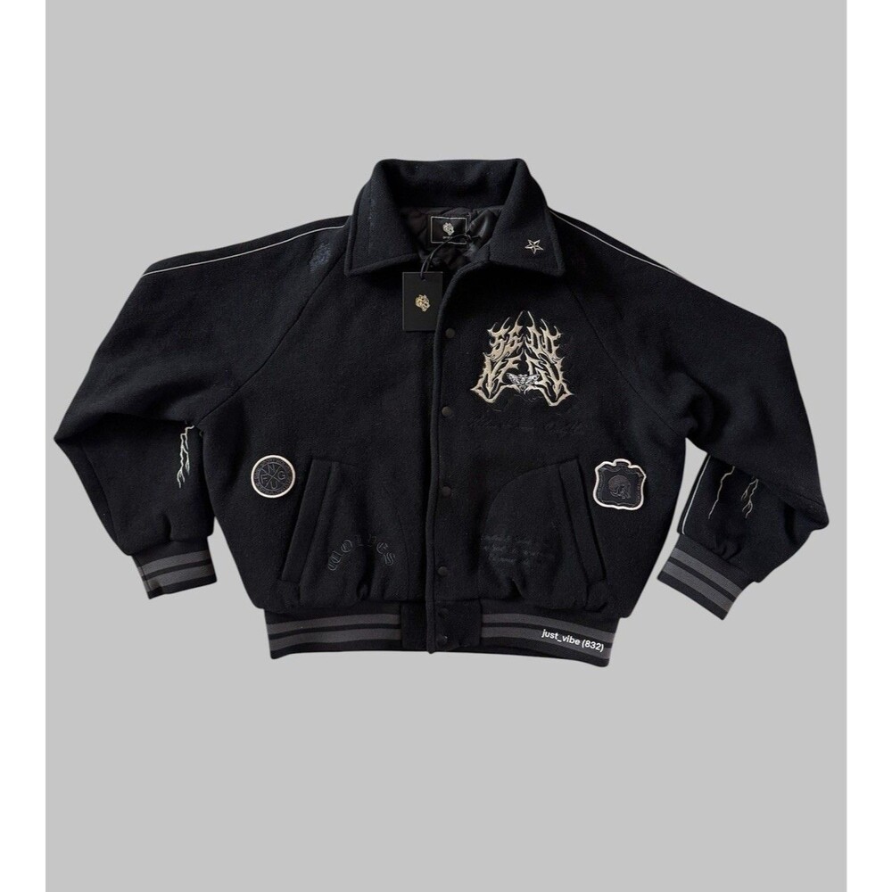 Darc Sport Riders Roxy Box Cut Rudy Letterman Varsity Jacket Men’s Large NWT